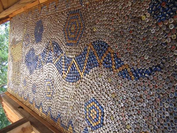 Bottle Cap Mosaic Wall!