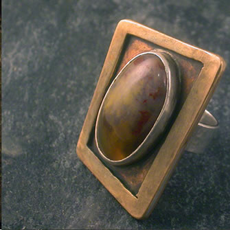 that strange stone: mysterious stone on bronze and sterling silver that strange stone