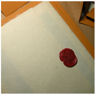 double happiness wax seal on japanese washi paper invitation wrap double happiness wax seal on japanese washi paper invitation wrap
